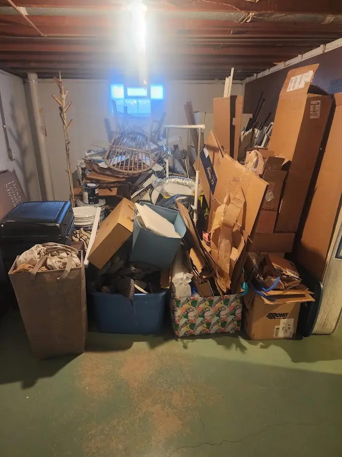 Roll-off dumpster container at job site for 6 Yard Dumpster Rental in Exeter